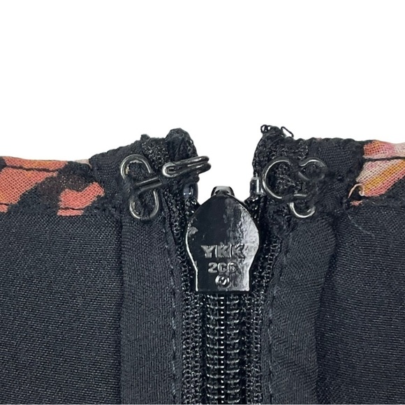 ANTHROPOLOGIE RANNA GILL BROWN MOTIF CHEETAH LONG SLEEVE CUT OUT MIDI DRESS - Picture 10 of 13